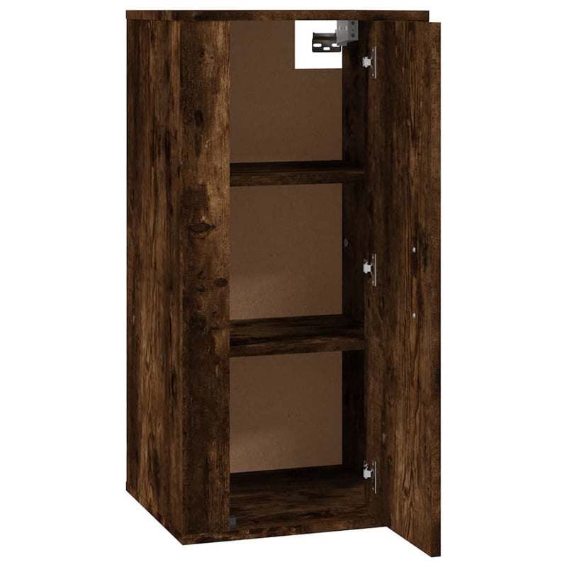 vidaXL Wall Mounted TV Cabinet Smoked Oak 40x34.5x80 cm