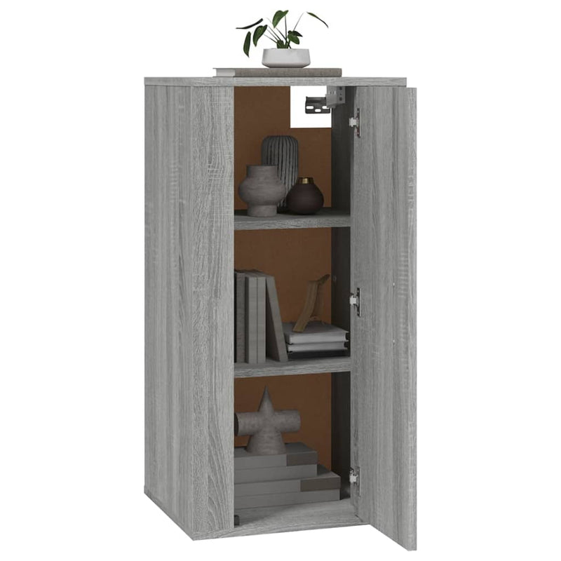 vidaXL Wall Mounted TV Cabinet Grey Sonoma 40x34.5x80 cm