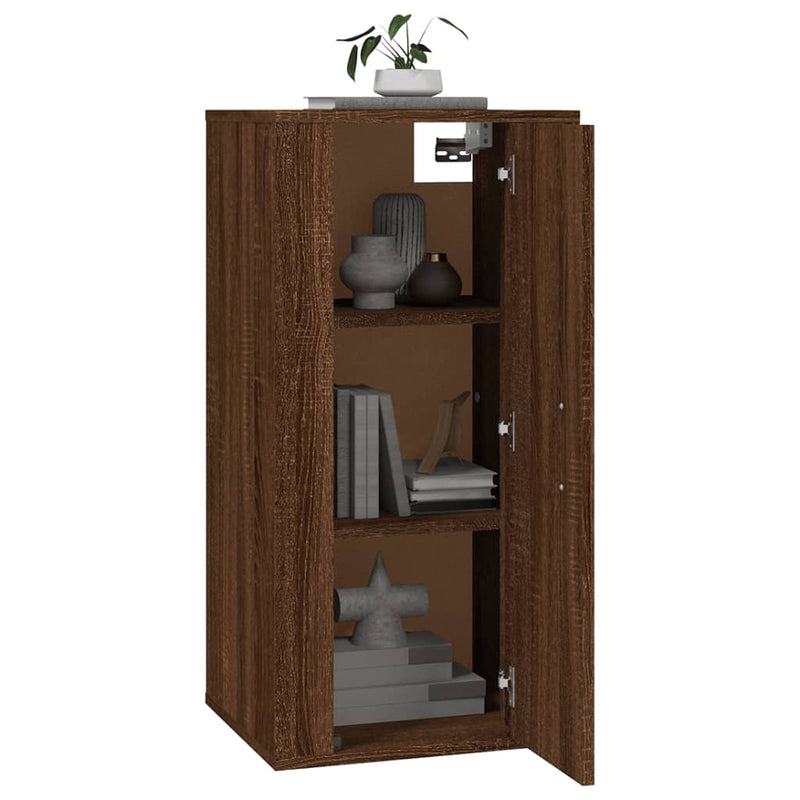 vidaXL Wall Mounted TV Cabinet Brown Oak 40x34.5x80 cm