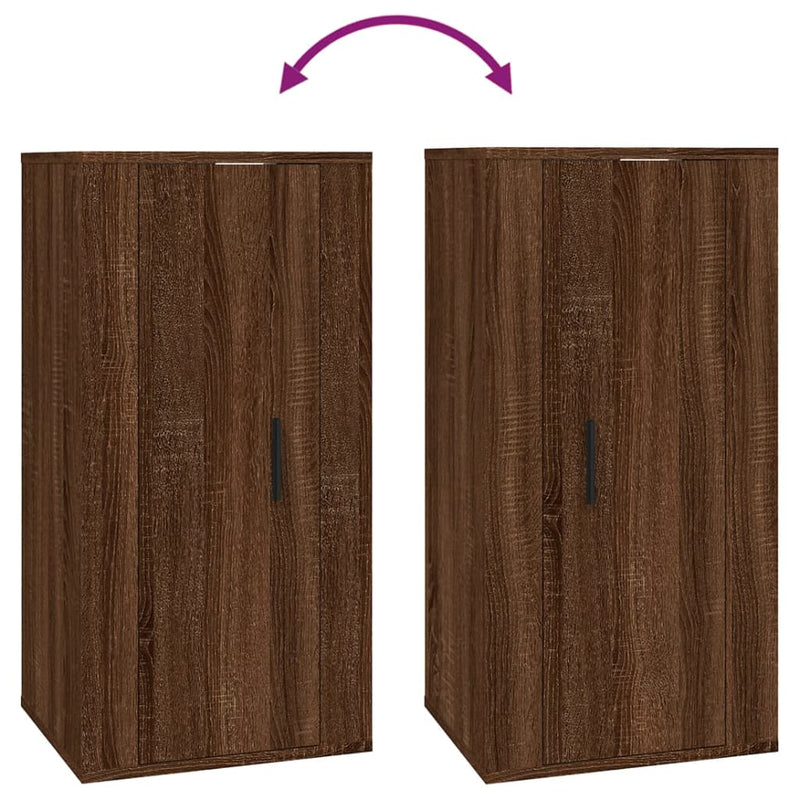 vidaXL Wall Mounted TV Cabinet Brown Oak 40x34.5x80 cm