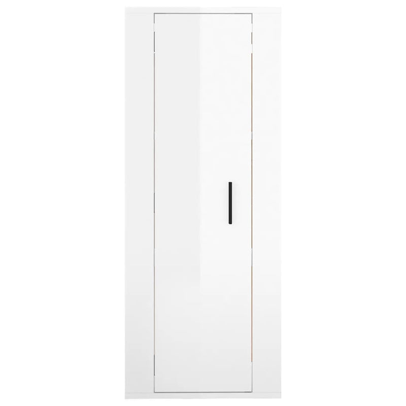 vidaXL Wall Mounted TV Cabinet High Gloss White 40x34.5x100 cm