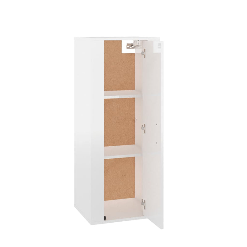 vidaXL Wall Mounted TV Cabinet High Gloss White 40x34.5x100 cm