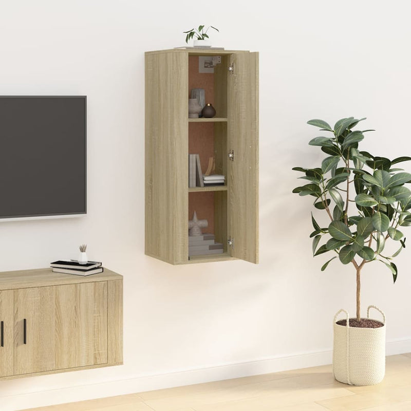 vidaXL Wall Mounted TV Cabinet Sonoma Oak 40x34.5x100 cm