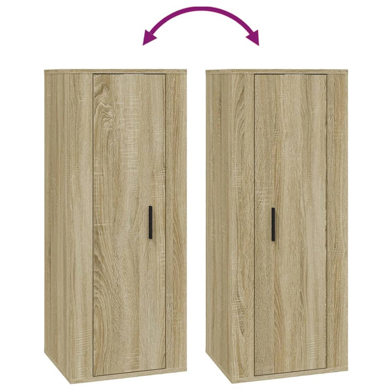 vidaXL Wall Mounted TV Cabinet Sonoma Oak 40x34.5x100 cm