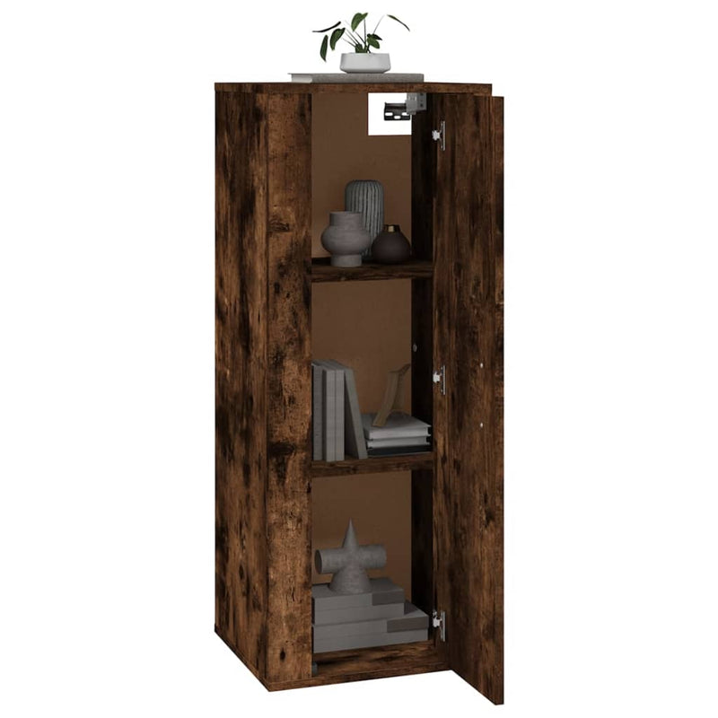 vidaXL Wall Mounted TV Cabinet Smoked Oak 40x34.5x100 cm