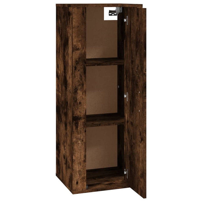 vidaXL Wall Mounted TV Cabinet Smoked Oak 40x34.5x100 cm