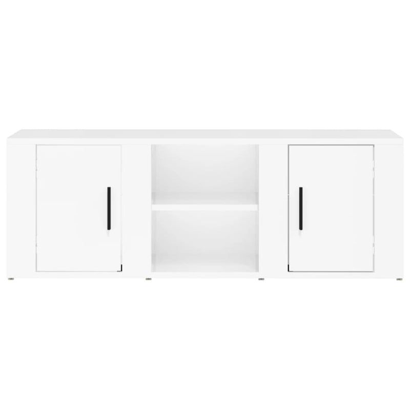 vidaXL TV Cabinet High Gloss White 100x31.5x35 cm Engineered Wood