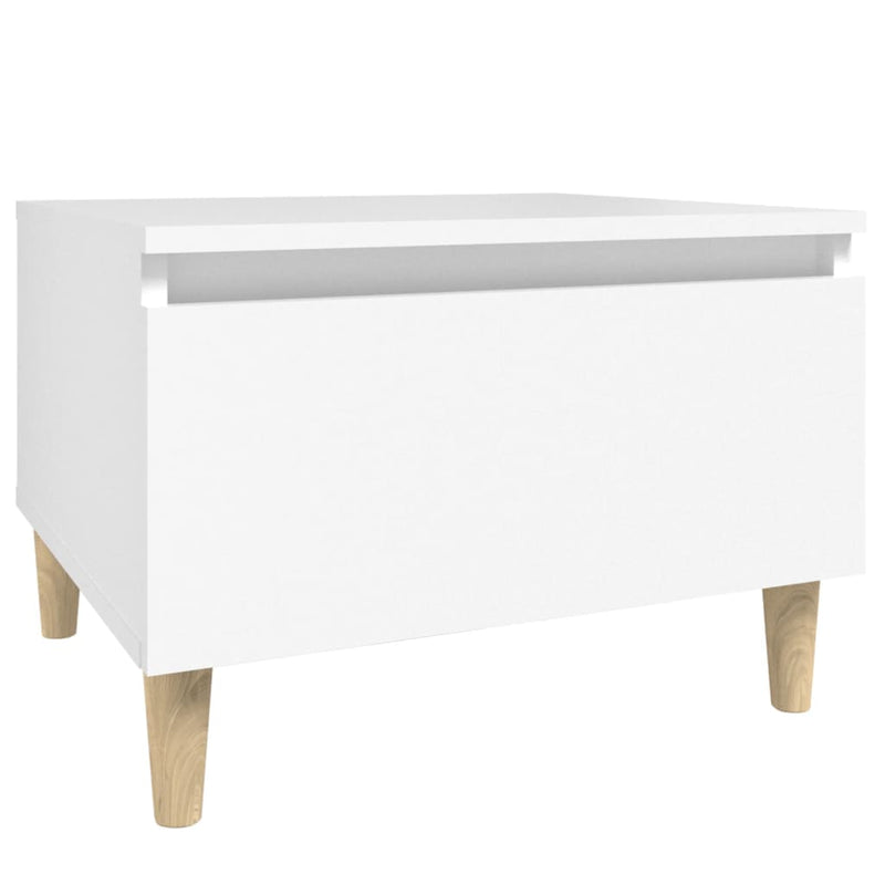 vidaXL Side Table White 50x46x35 cm Engineered Wood