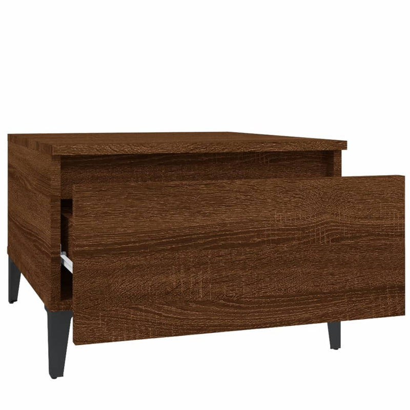 vidaXL Side Tables 2 pcs Brown Oak 50x46x35 cm Engineered Wood