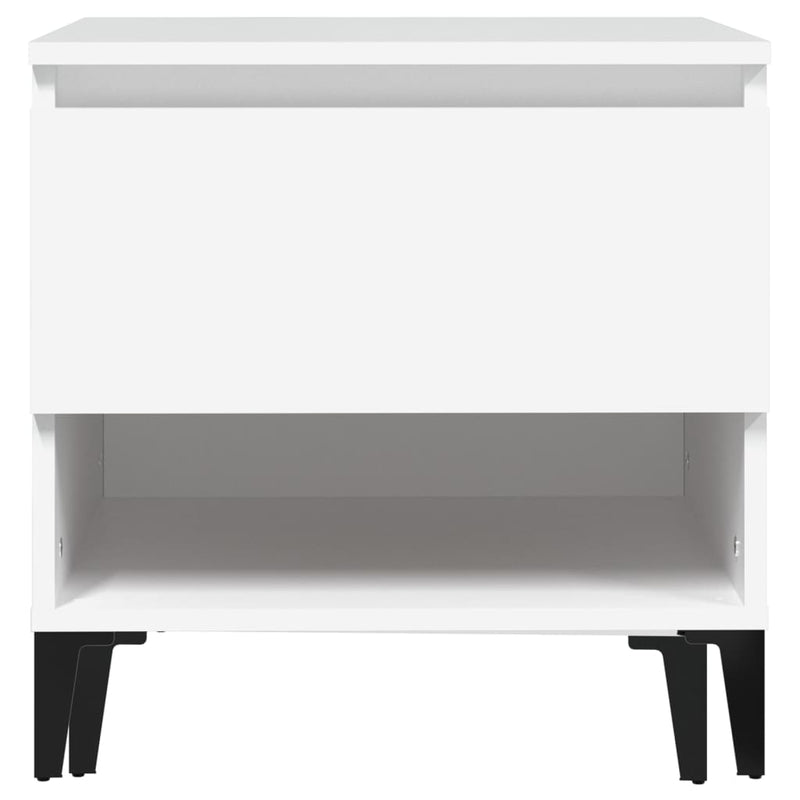 vidaXL Side Table White 50x46x50 cm Engineered Wood