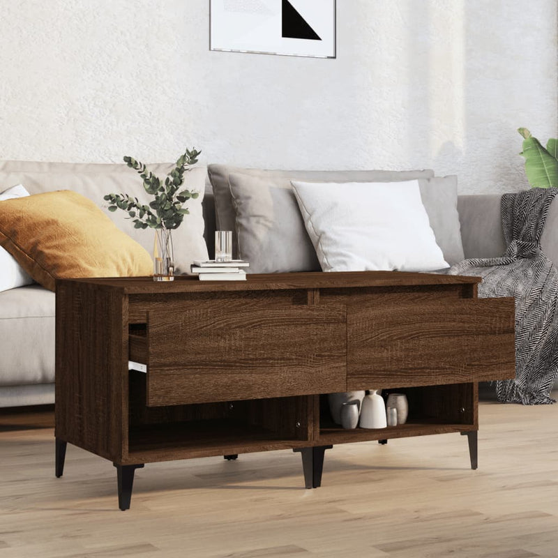 vidaXL Side Tables 2 pcs Brown Oak 50x46x50 cm Engineered Wood