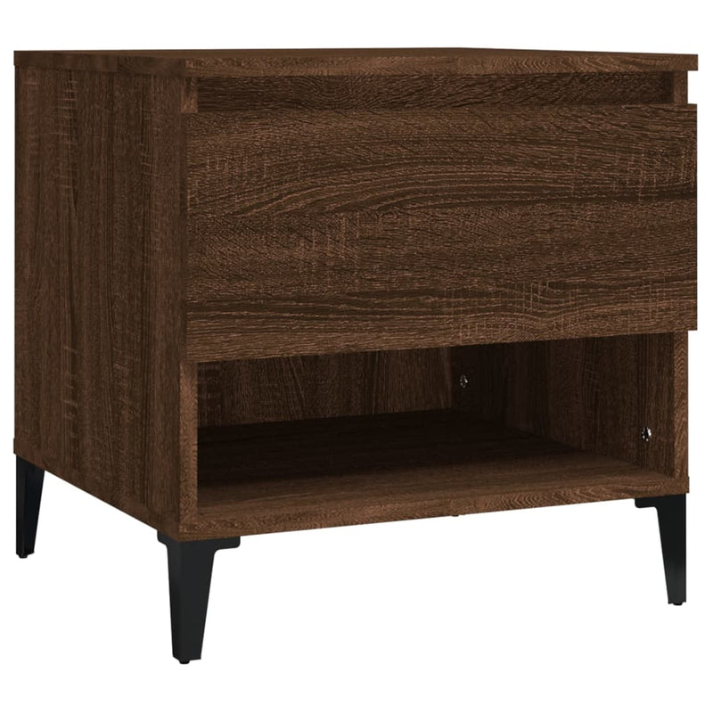 vidaXL Side Tables 2 pcs Brown Oak 50x46x50 cm Engineered Wood