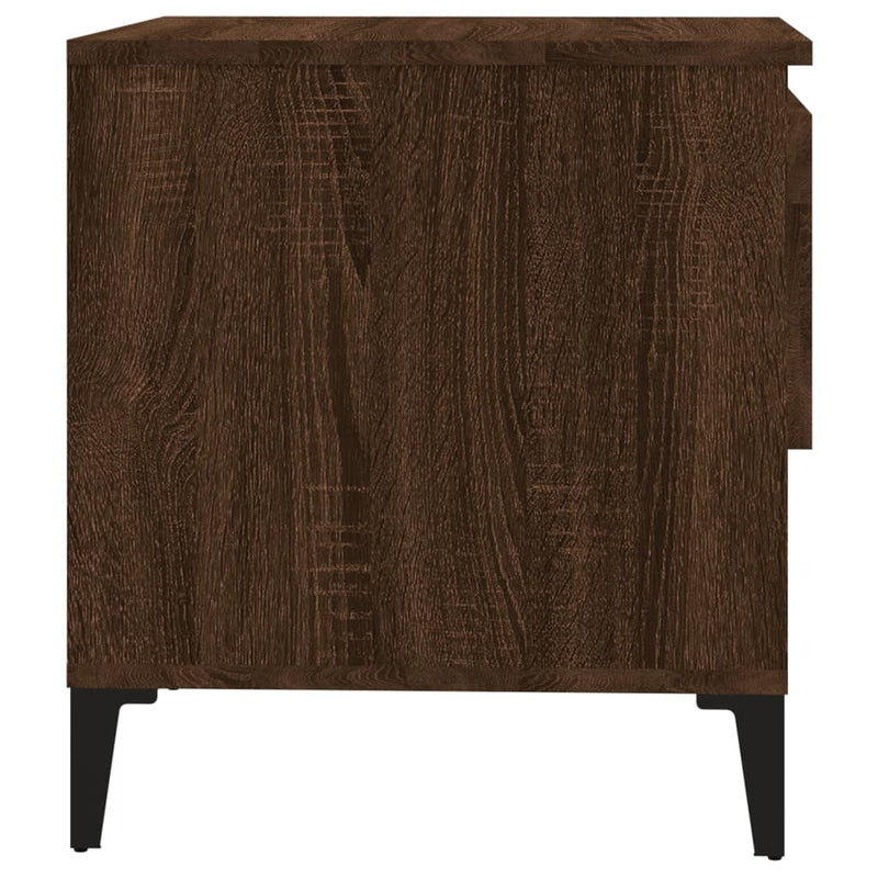 vidaXL Side Tables 2 pcs Brown Oak 50x46x50 cm Engineered Wood