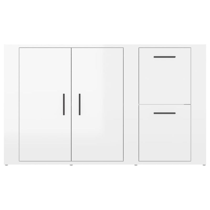 vidaXL Sideboard High Gloss White 100x33x59.5 cm Engineered Wood