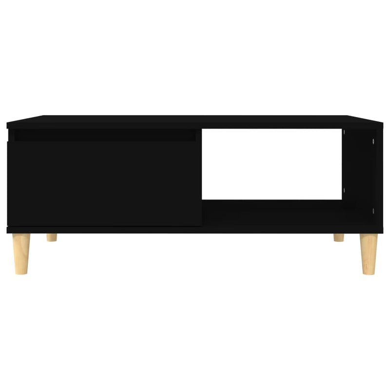 vidaXL Coffee Table Black 90x50x36.5 cm Engineered Wood