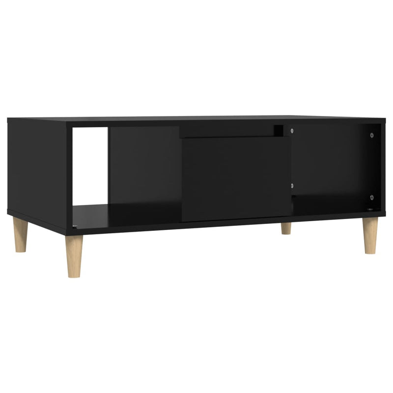vidaXL Coffee Table Black 90x50x36.5 cm Engineered Wood