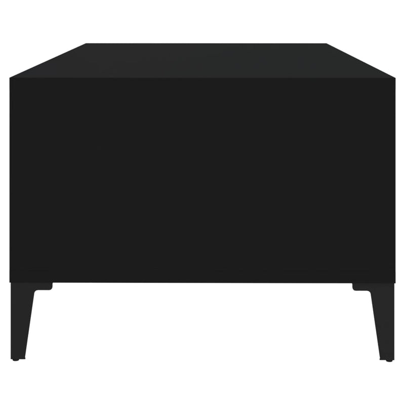 vidaXL Coffee Table Black 90x50x36.5 cm Engineered Wood