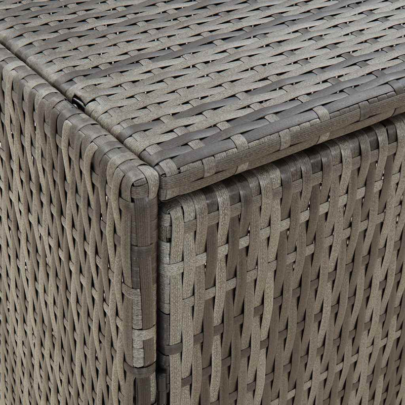 vidaXL Garden Storage Cabinet Grey 100x55.5x80 cm Poly Rattan