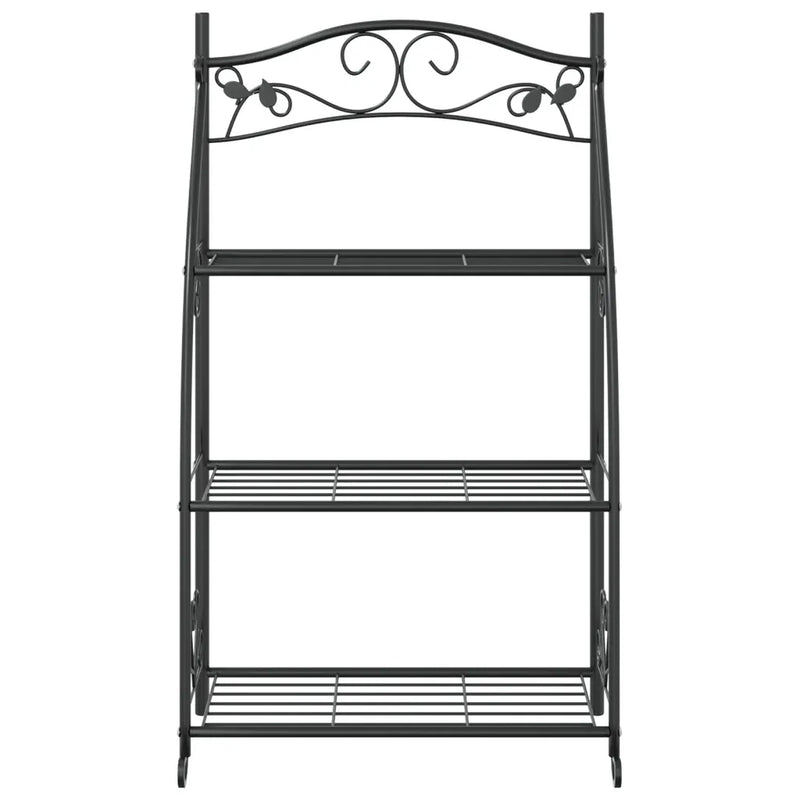 Flower Rack Black 56x30x96 cm Steel