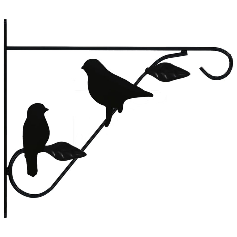 vidaXL Hanging Basket Brackets 4 pcs Black Steel