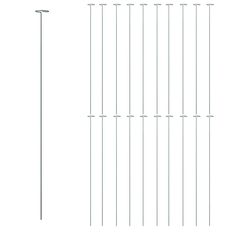 Garden Plant Stakes 20 pcs Dark Green 91 cm Steel
