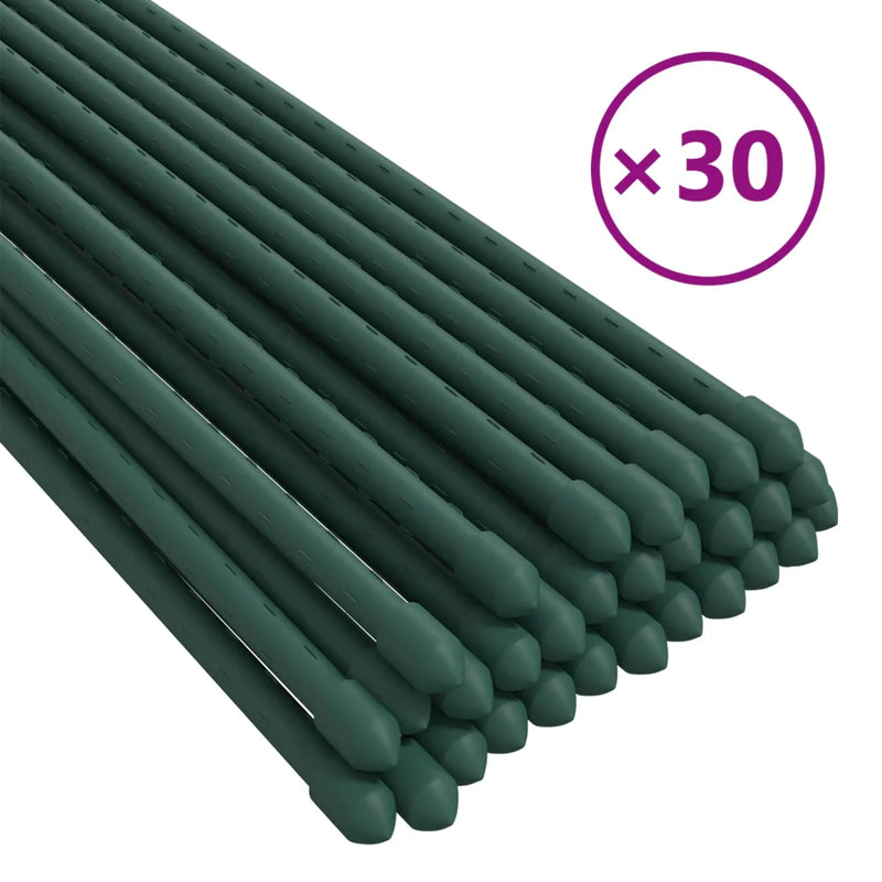 Garden Plant Stakes 30 pcs Green 115 cm Steel