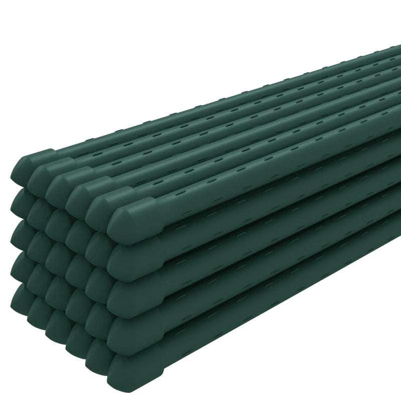 vidaXL Garden Plant Stakes 30 pcs Green 150 cm Steel