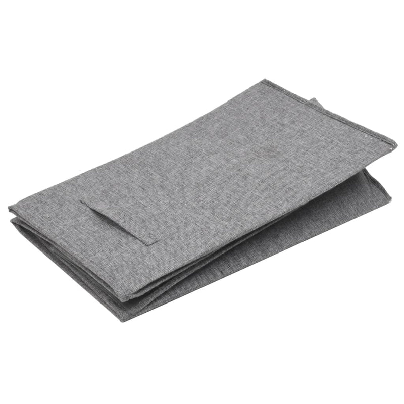 vidaXL Foldable Laundry Hamper Grey 64.5x34.5x59 cm Faux Linen Fabric