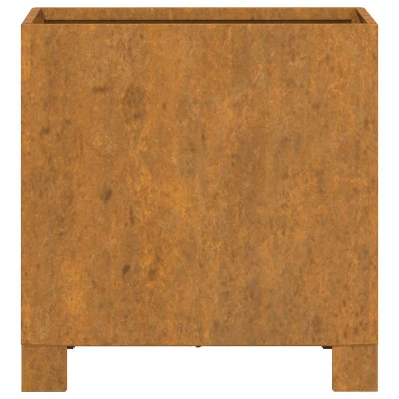vidaXL Planter with Legs Rusty 30x30x30 cm Corten Steel