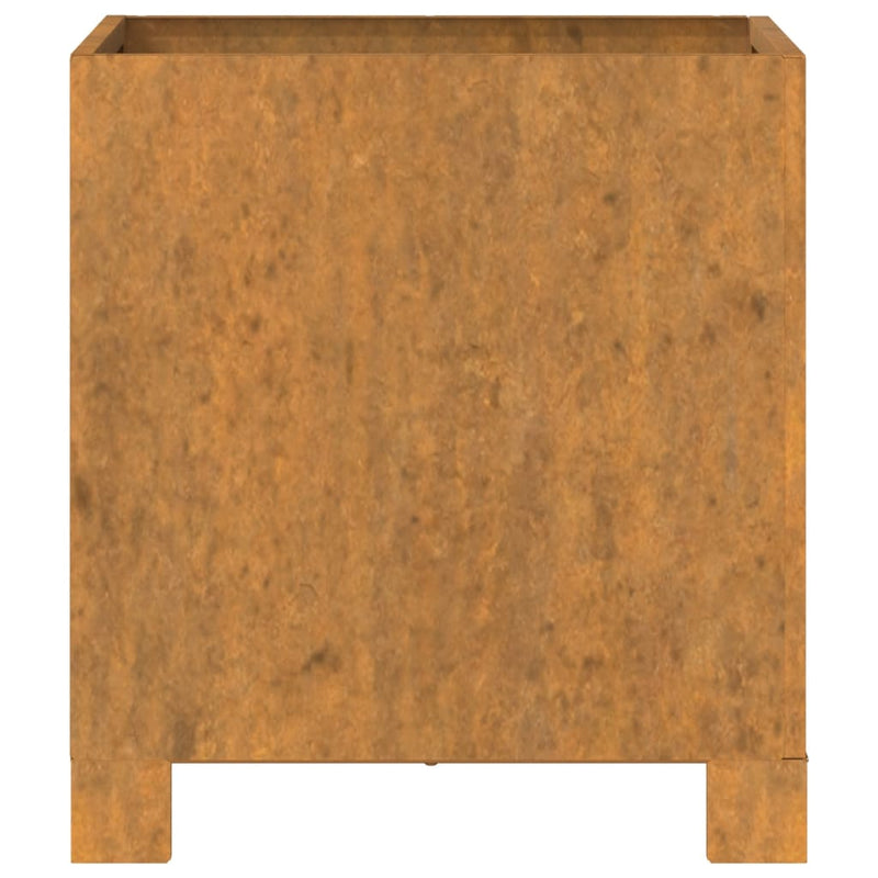 vidaXL Planter with Legs Rusty 30x30x30 cm Corten Steel