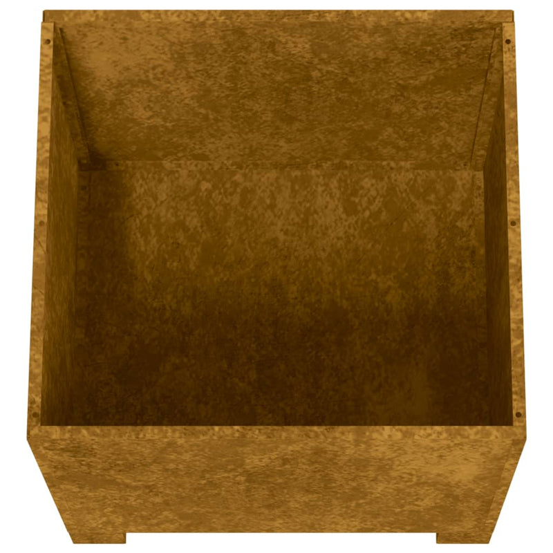vidaXL Planter with Legs Rusty 30x30x30 cm Corten Steel