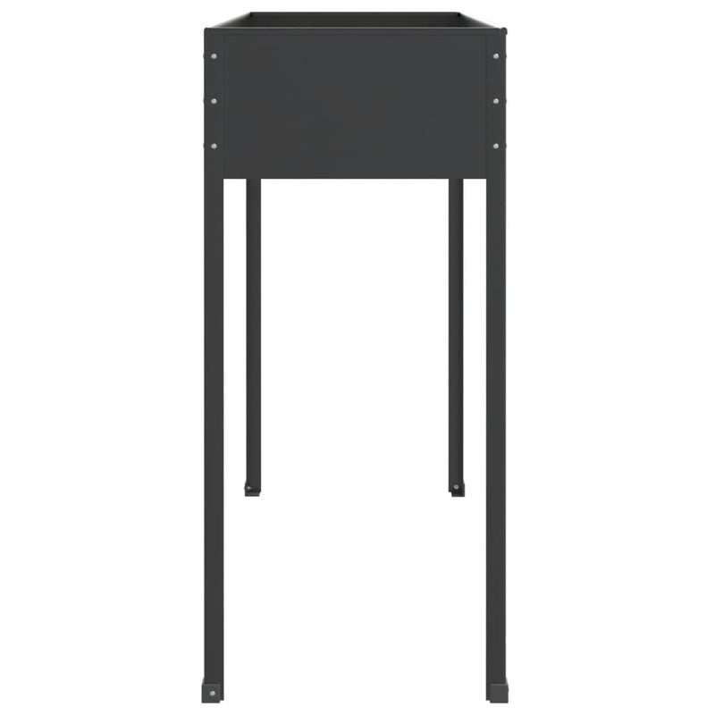 vidaXL Garden Planters 2 pcs Anthracite Galvanised Steel