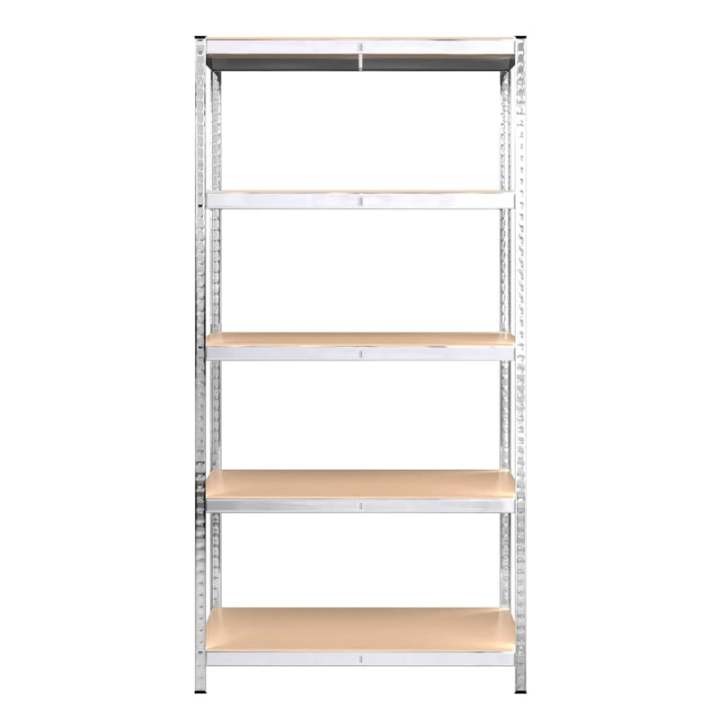 vidaXL 5-Layer Shelves 3 pcs Silver Steel and Engineered Wood