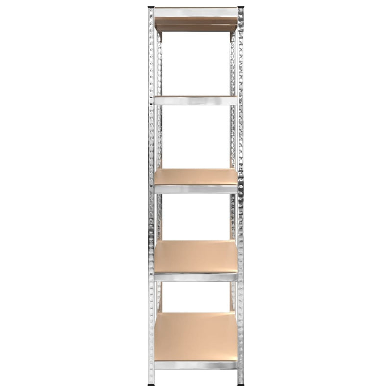 vidaXL 5-Layer Shelves 3 pcs Silver Steel and Engineered Wood