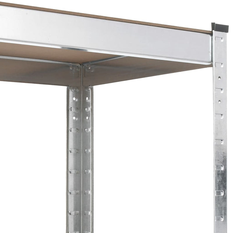 vidaXL 5-Layer Shelves 3 pcs Silver Steel and Engineered Wood