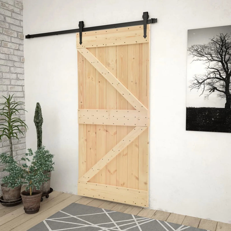 Door NARVIK Natural 80 x 210 cm Solid Pine Wood