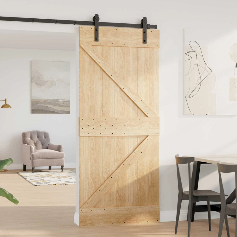 Door NARVIK Natural 90 x 210 cm Solid Pine Wood