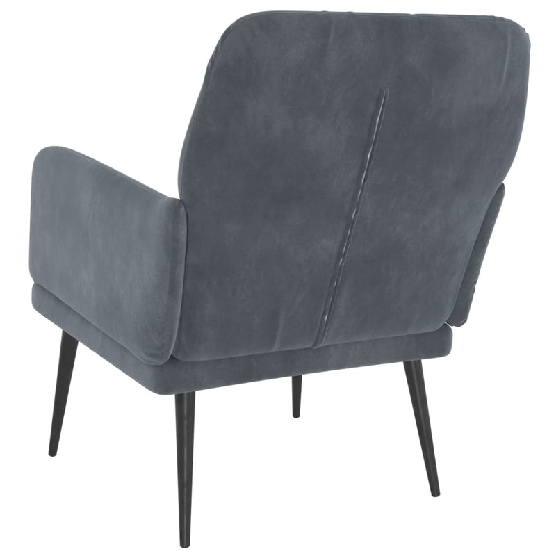 Armchair Dark Grey 62x79x79 cm Velvet