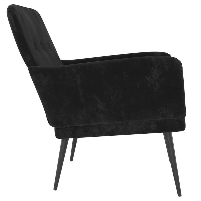 vidaXL Armchair Black 62x79x79 cm Velvet