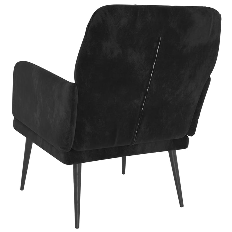 vidaXL Armchair Black 62x79x79 cm Velvet