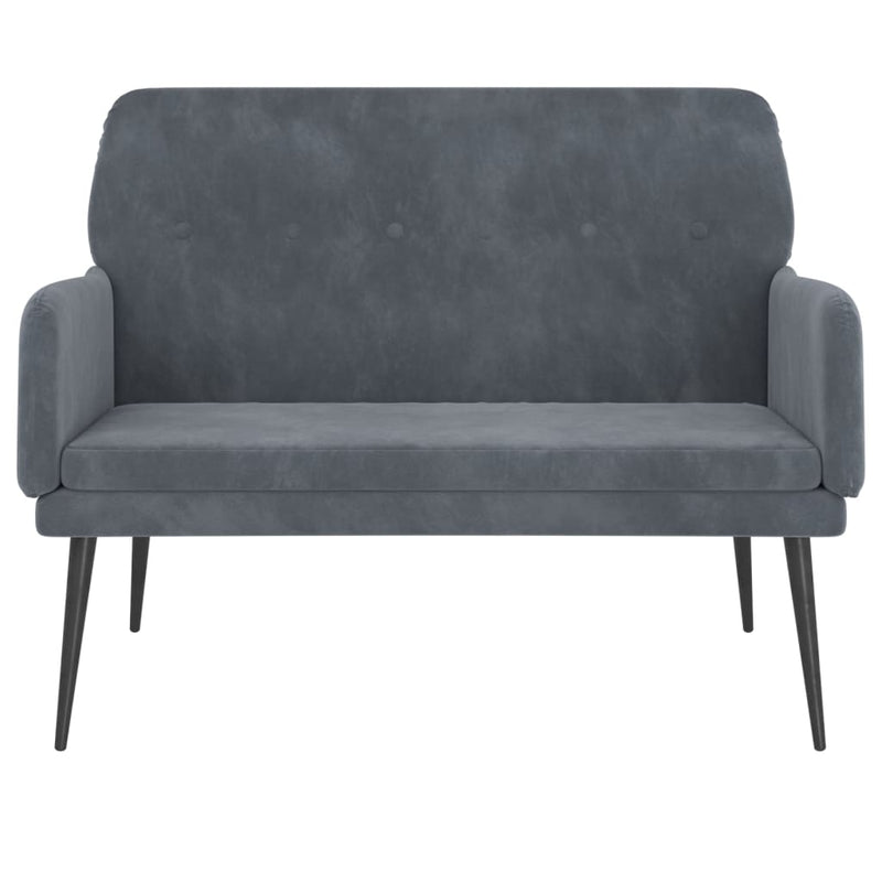 vidaXL Bench Dark Grey 108x79x79 cm Velvet