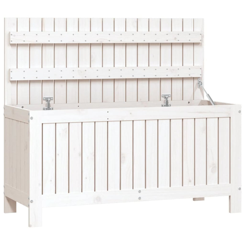 vidaXL Garden Storage Box White 108x42.5x54 cm Solid Wood Pine
