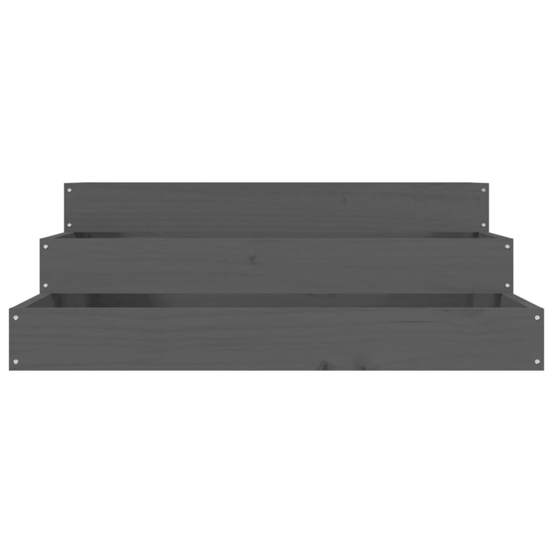 vidaXL Planter Grey 78x78x27 cm Solid Wood Pine