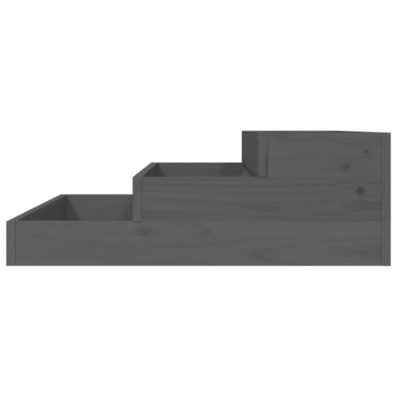 vidaXL Planter Grey 78x78x27 cm Solid Wood Pine