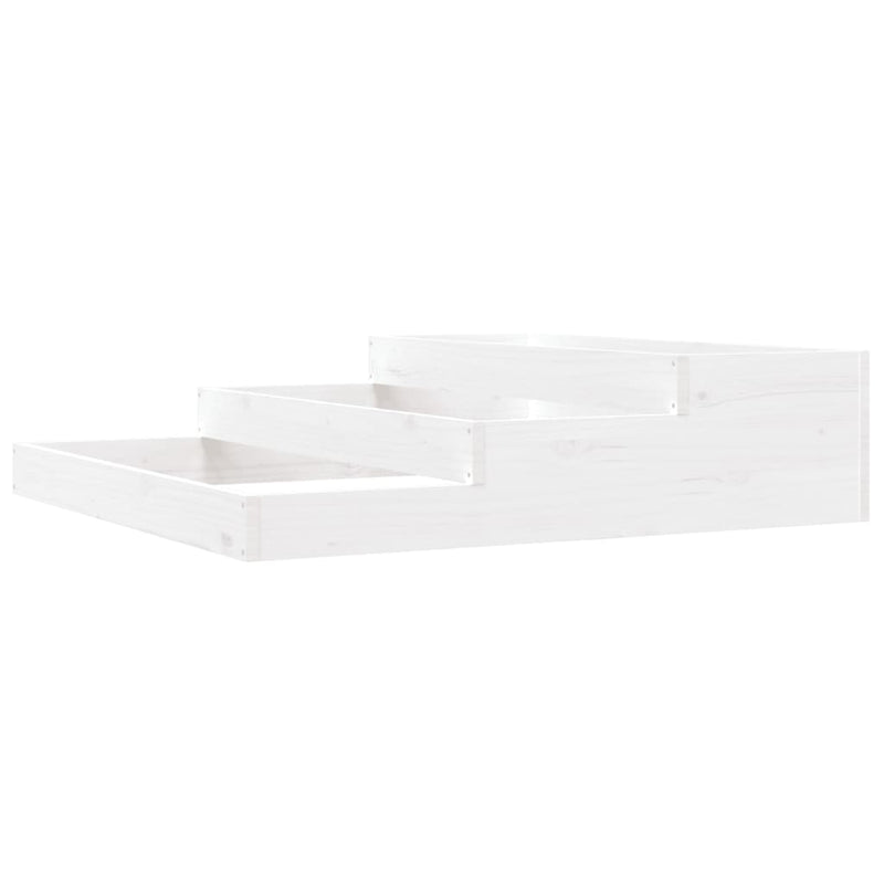 vidaXL Planter White 107x107x27 cm Solid Wood Pine