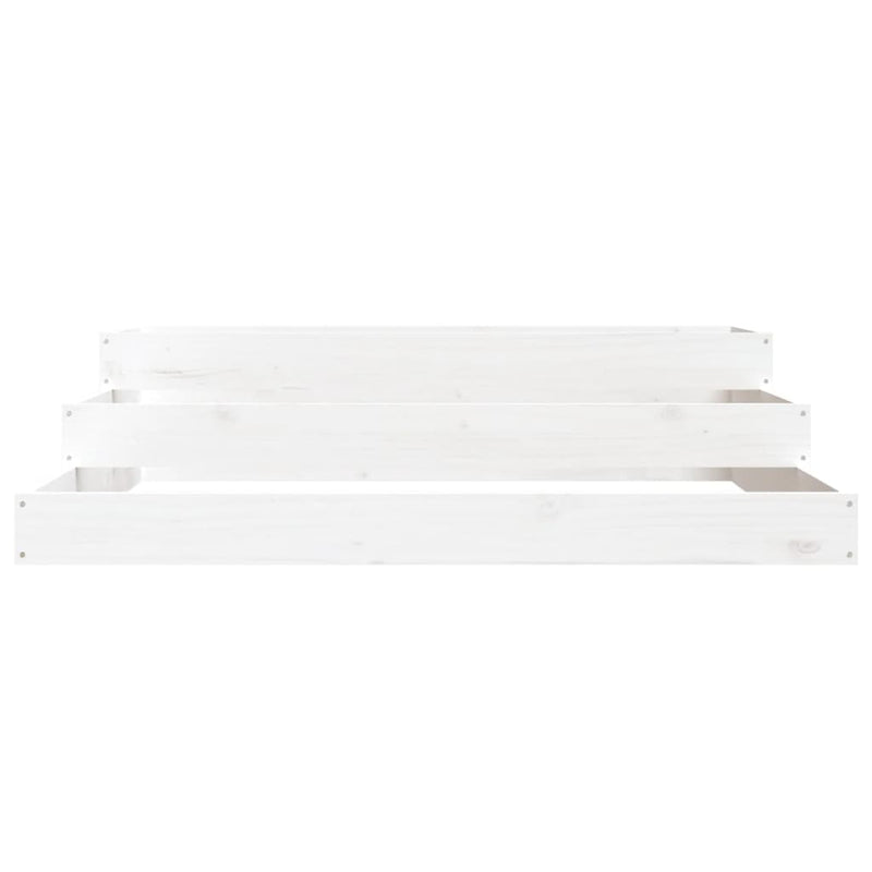 vidaXL Planter White 107x107x27 cm Solid Wood Pine