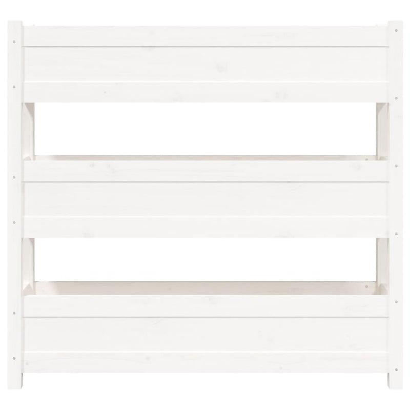 vidaXL Planter White 112x25x104.5 cm Solid Wood Pine