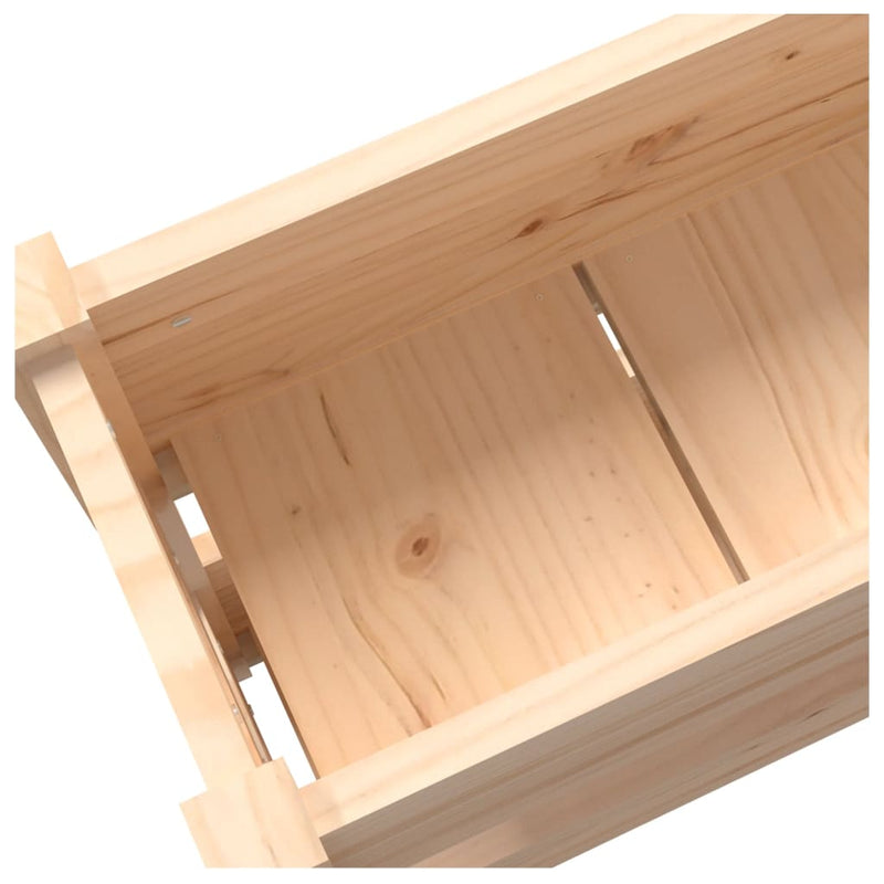 vidaXL Planter 112x25x66 cm Solid Wood Pine