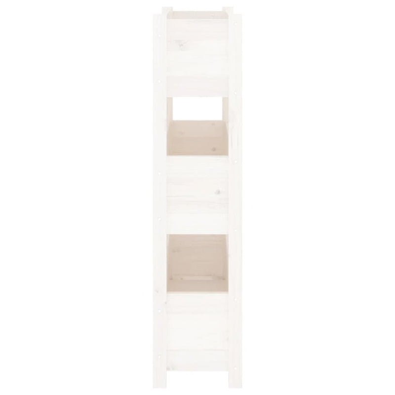 vidaXL Planter White 77x25x104.5 cm Solid Wood Pine