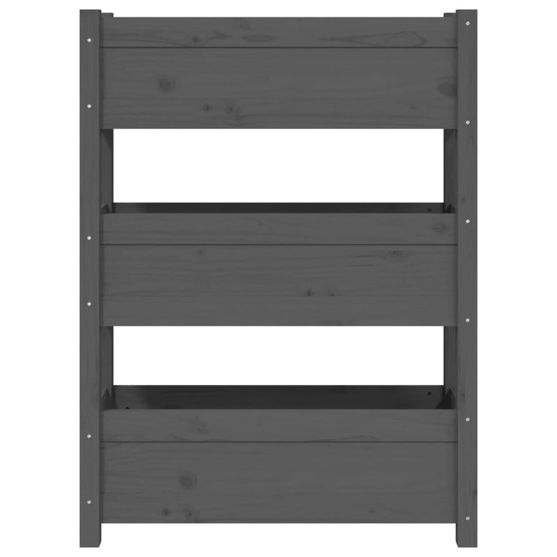 vidaXL Planter Grey 77x25x104.5 cm Solid Wood Pine